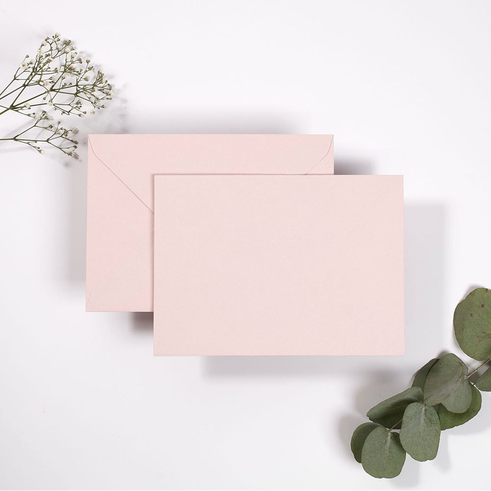 Blush Pink Envelopes C7, C6, 5x7", C5, Square DIY